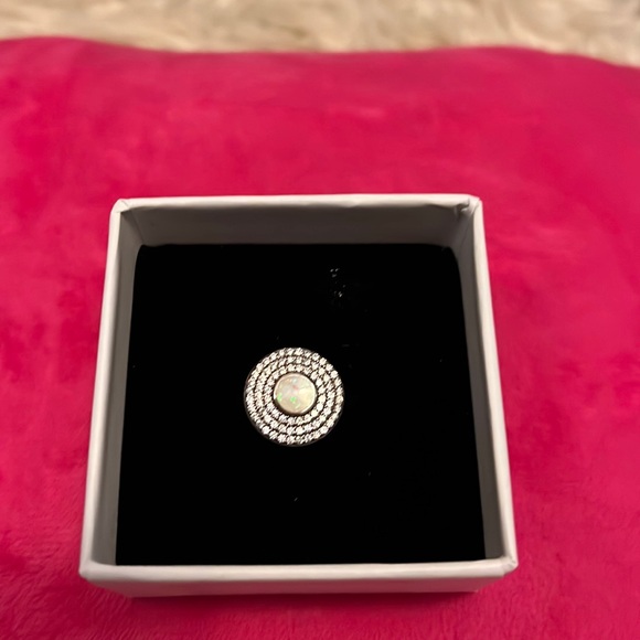 Deco CZ Opal Ring - Picture 2 of 5